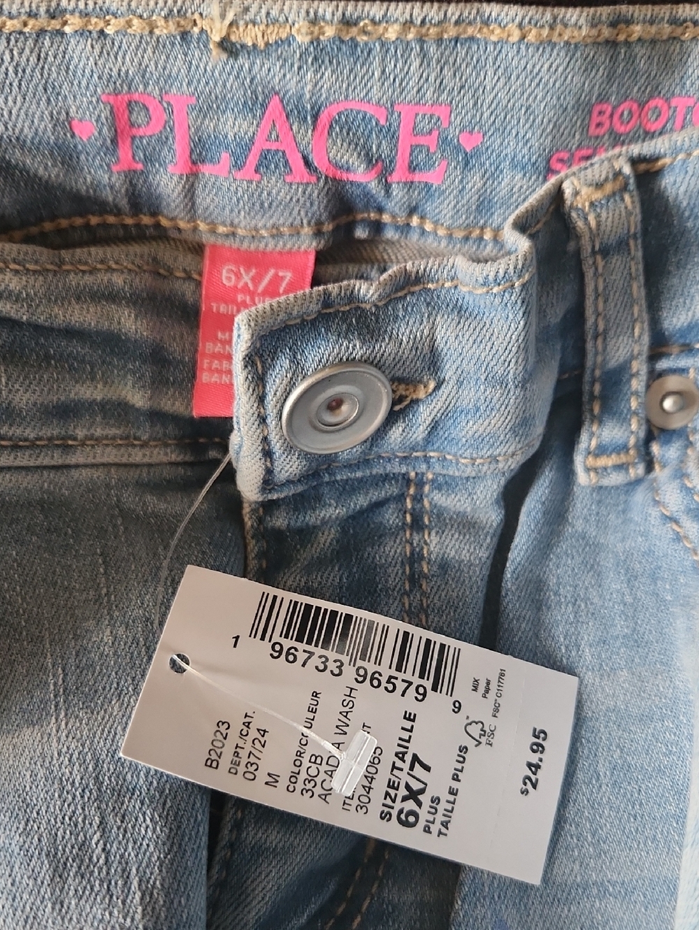 New Plus Size The Children's Place Light Blue Girls Bootcut Jeans